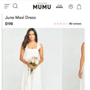 Show Me Your MuMu June Maxi Dress in Wedding Cake Chiffon M